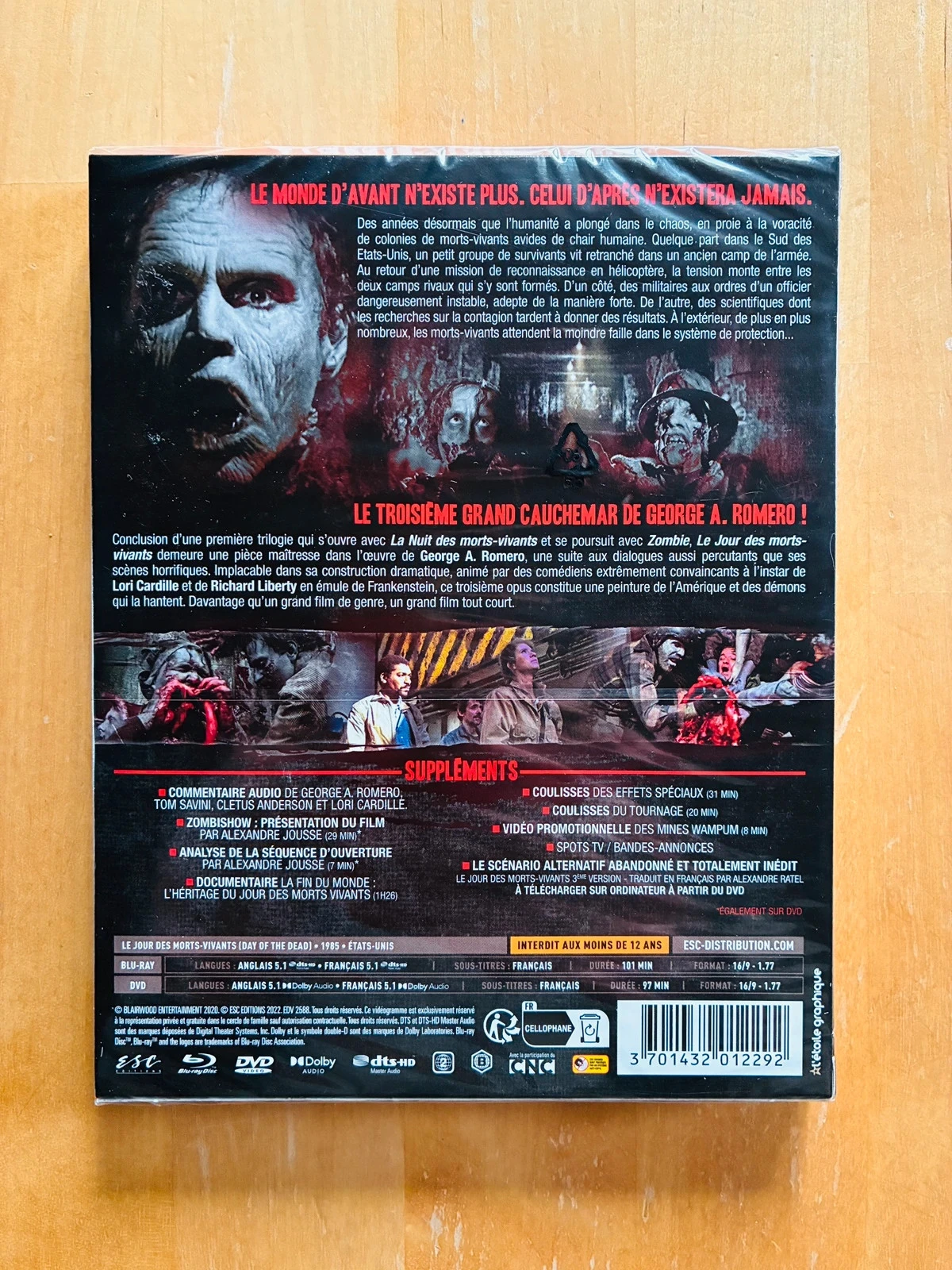 Combo Blu-ray DVD O dia dos mortos-vivos de George A. Romero. – photo 2